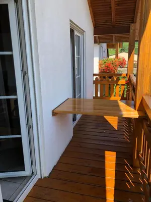 Ein Balkon oder eine Terrasse in der Unterkunft Ferienwohnung Karl