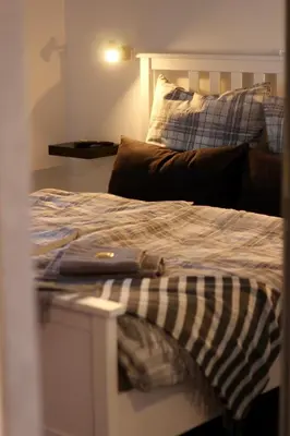 Ein Bett oder Betten in einem Zimmer der Unterkunft Eifel Apartments