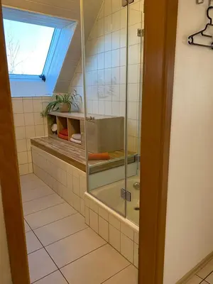 Ein Badezimmer in der Unterkunft Ferienwohnung Jutta u. Andreas Arenz