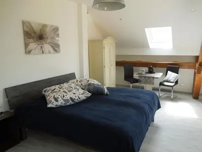 Ein Bett oder Betten in einem Zimmer der Unterkunft Weingut Nies