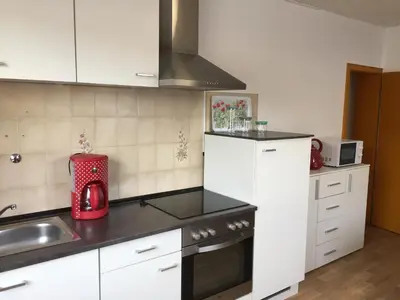 Küche/Küchenzeile in der Unterkunft Ferienwohnung Mimi Souterrainwohnung