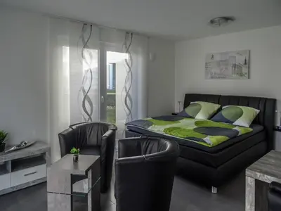 Ein Bett oder Betten in einem Zimmer der Unterkunft Ferienapartment im Augustinus Park