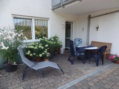 Ein Balkon oder eine Terrasse in der Unterkunft Ferienwohnung Erz