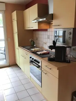 Küche/Küchenzeile in der Unterkunft Ferienwohnung Sonnenlay