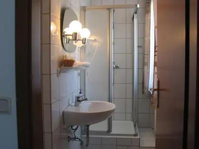 Ein Badezimmer in der Unterkunft Restaurant Landgasthof Zum Wiesengrund