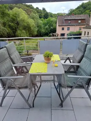 Ein Balkon oder eine Terrasse in der Unterkunft Kleines Glück
