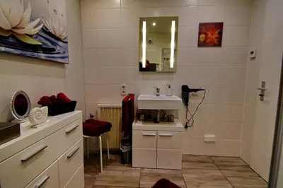 Ein Badezimmer in der Unterkunft Kleines Glück