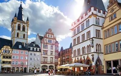 Ein allgemeiner Blick auf Ralingen oder ein Stadtblick von der Ferienwohnung aus