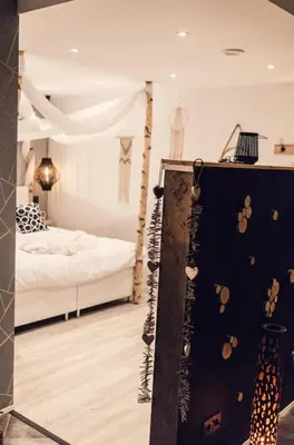 Ein Bett oder Betten in einem Zimmer der Unterkunft Holiday Home Wonderland with private Spa/Wellness
