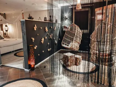 Ein Sitzbereich in der Unterkunft Holiday Home Wonderland with private Spa/Wellness