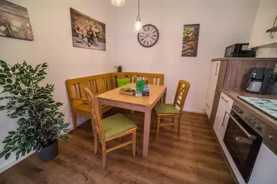 Küche/Küchenzeile in der Unterkunft Ferienhaus am Apfelbaum