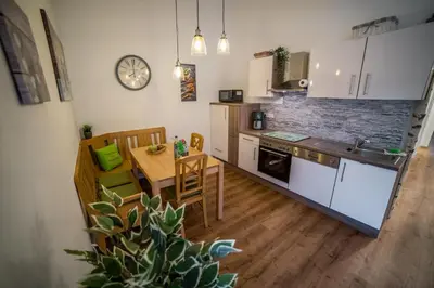 Küche/Küchenzeile in der Unterkunft Ferienhaus am Apfelbaum