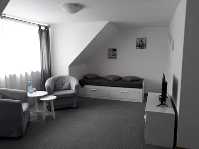 Ein Sitzbereich in der Unterkunft Hotel Restaurant Adria Kroatien