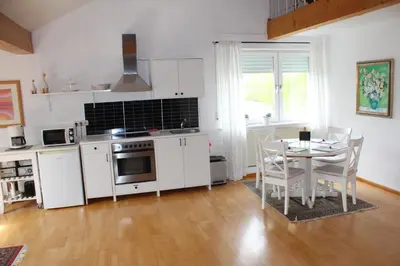 Küche/Küchenzeile in der Unterkunft Ferienwohnung Nett