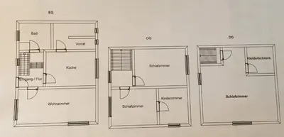 Grundriss der Unterkunft Ferienhaus Burggraf