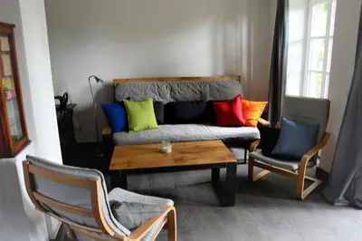 Ein Sitzbereich in der Unterkunft Stiftsherrenhaus