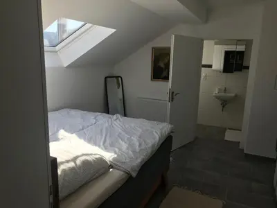 Ein Bett oder Betten in einem Zimmer der Unterkunft Im Mückenberg 4