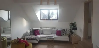 Ein Sitzbereich in der Unterkunft Boutique-Hotel „Altes Rathaus“