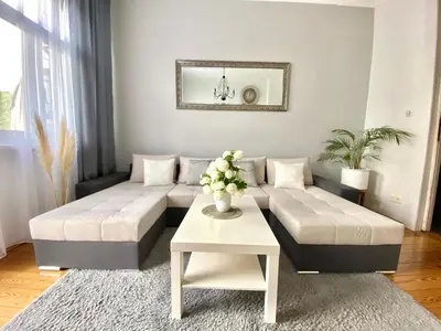 Ein Sitzbereich in der Unterkunft Villa Evin