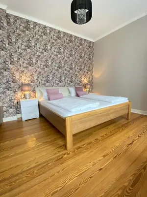Ein Bett oder Betten in einem Zimmer der Unterkunft Villa Evin