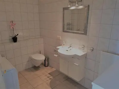 Ein Badezimmer in der Unterkunft Ferienhaus am Rheintor