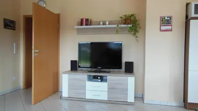 TV/Unterhaltungsangebot in der Unterkunft Ferienwohnung Basche