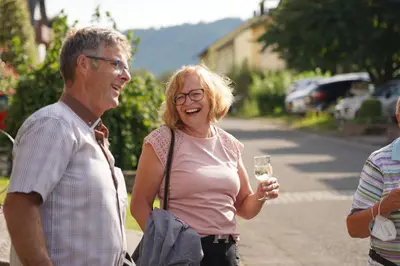 Gäste, die in der Unterkunft Ferienweingut Hirschen Schulstraße übernachten