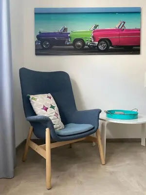 Ein Sitzbereich in der Unterkunft Ferienwohnung Junglen an der Mosel