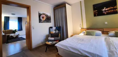 Ein Bett oder Betten in einem Zimmer der Unterkunft Ferienwohnung Bappert