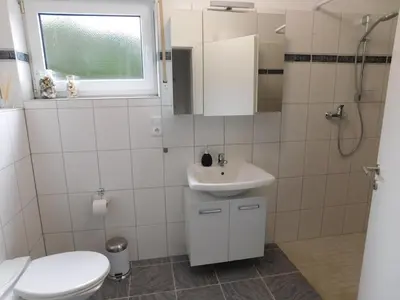 Ein Badezimmer in der Unterkunft Ferienwohnung Elsbeere