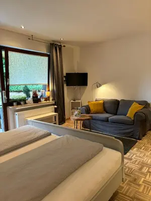 Ein Sitzbereich in der Unterkunft Ferienapartments Engeln Eifel