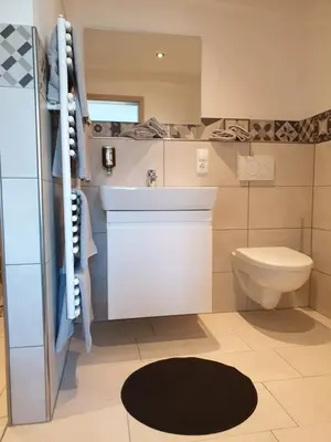 Ein Badezimmer in der Unterkunft Beim Hooch. Egon