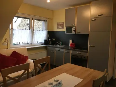 Küche/Küchenzeile in der Unterkunft Ferienwohnung Helga