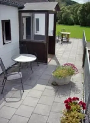 Ein Garten an der Unterkunft Ferienhaus Neunkirchener- Mühle