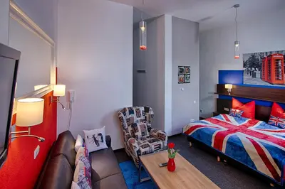 Ein Bett oder Betten in einem Zimmer der Unterkunft Aparthotel am Münzplatz