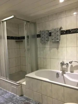 Ein Badezimmer in der Unterkunft Ferienwohnung Helmut Beisiegel