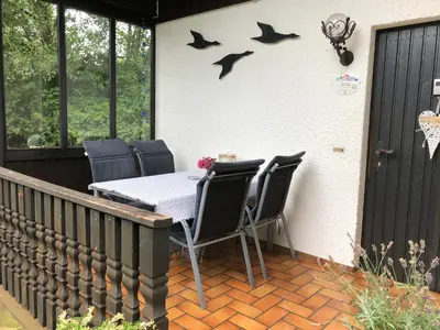 Ein Balkon oder eine Terrasse in der Unterkunft Sternenhimmel 2