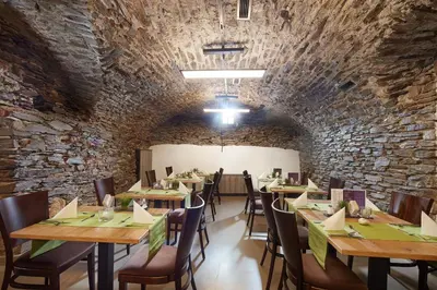Ein Sitzbereich in der Unterkunft Hotel Mosella