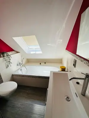 Ein Badezimmer in der Unterkunft Ferienwohnung Sternfeld