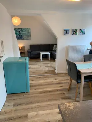 Ein Sitzbereich in der Unterkunft Ferienhaus Moritz