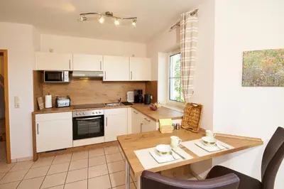 Küche/Küchenzeile in der Unterkunft Ferienwohnung Panorama-Blick