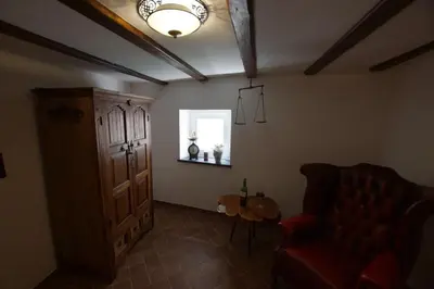 Ein Sitzbereich in der Unterkunft Altes Fährhaus an der Mosel anno1633