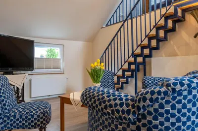 TV/Unterhaltungsangebot in der Unterkunft Das Blaue Haus - Ferienhaus