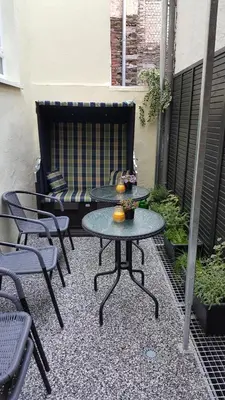 Ein Balkon oder eine Terrasse in der Unterkunft Ferienhaus BARFLY