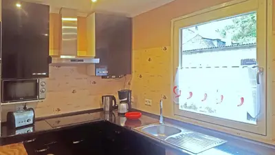Küche/Küchenzeile in der Unterkunft Ferienhaus am Traumpfad