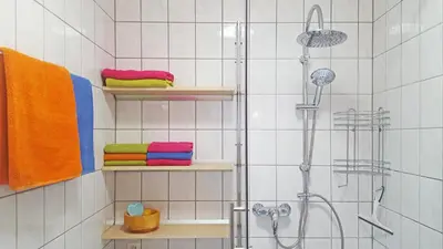 Ein Badezimmer in der Unterkunft Ferienhaus am Traumpfad