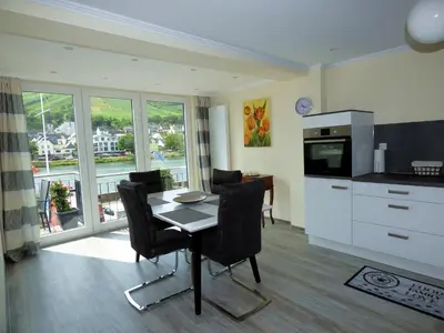 Küche/Küchenzeile in der Unterkunft Ferienhaus Moselpromenade