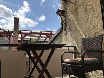 Ein Balkon oder eine Terrasse in der Unterkunft Ferienwohnung „Markus“