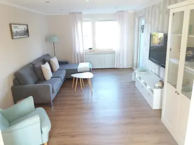 Ein Sitzbereich in der Unterkunft Ferienhaus Eifel-Charme