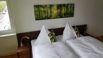 Ein Bett oder Betten in einem Zimmer der Unterkunft White House (1f) Boppard City